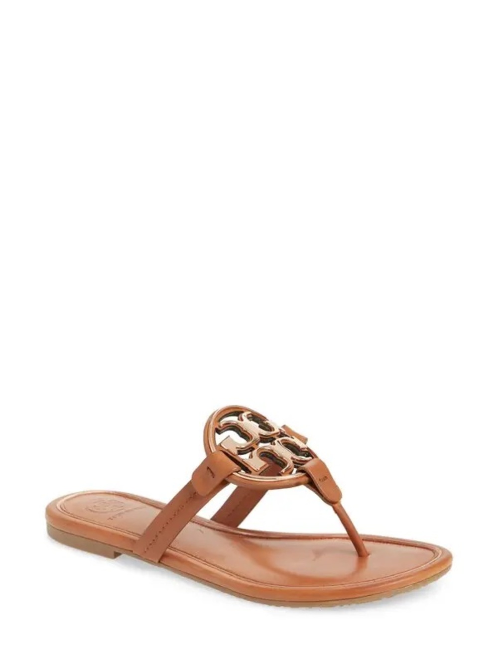 Tory Burch Tan Miller Sandal in Tan/Rose Gold